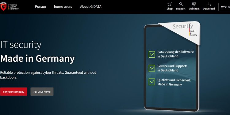 G Data: The multi award winning G DATA virus protection.