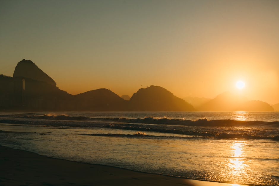 brazilian beach empty sunrise
