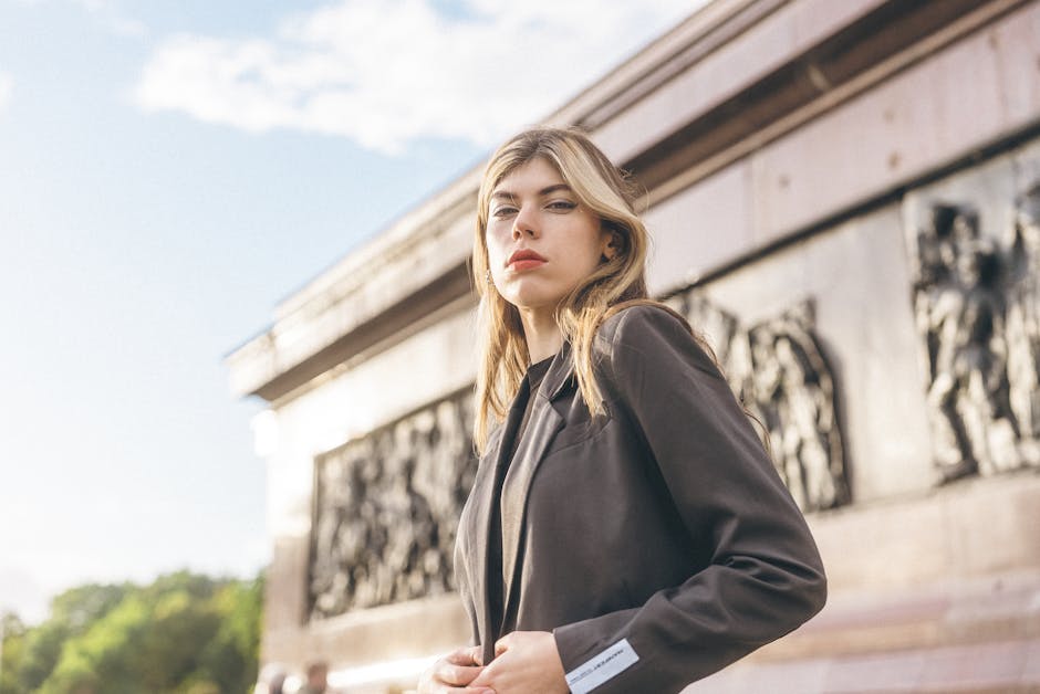 comfortable elegant blazer street style