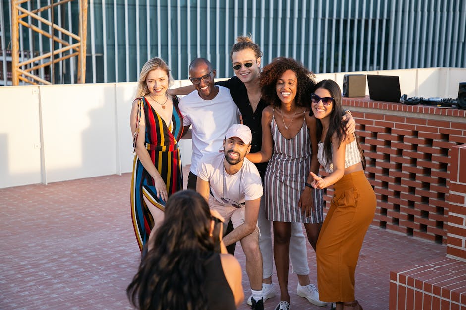 diverse group of friends enjoying a sunny day in Brazil