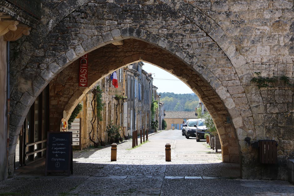 historic French town street