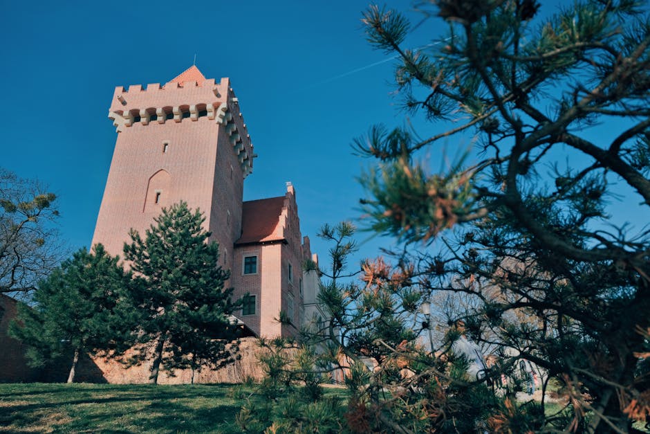 Historic Polish castle in nature