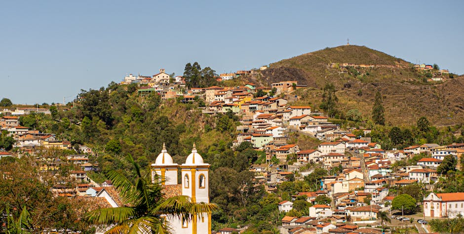 Mountain village landscape Brazil