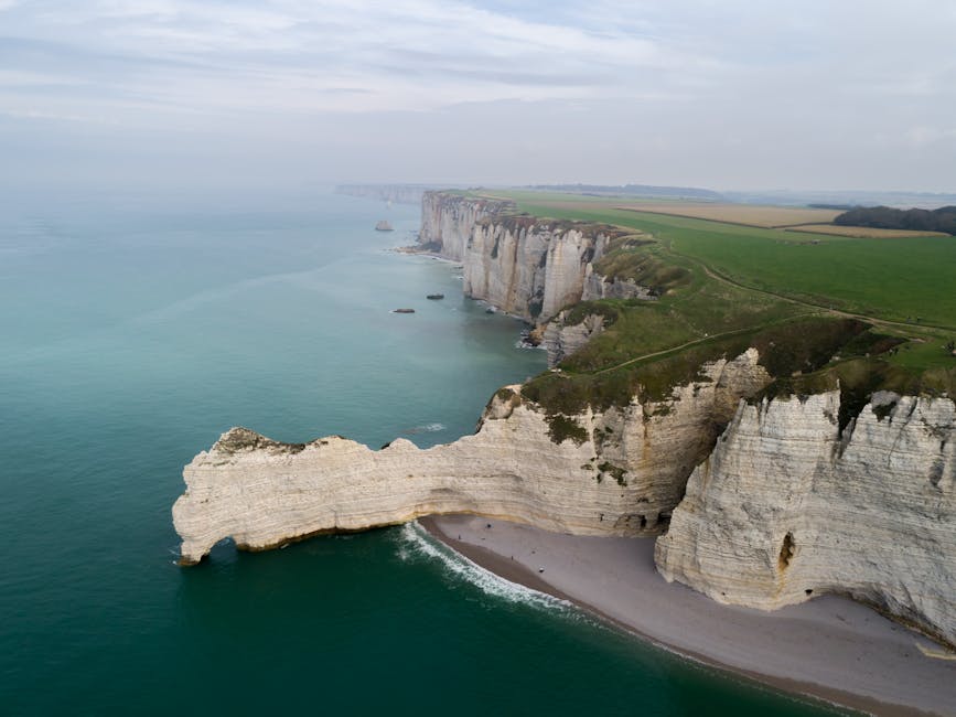 normandy coastline cliffs