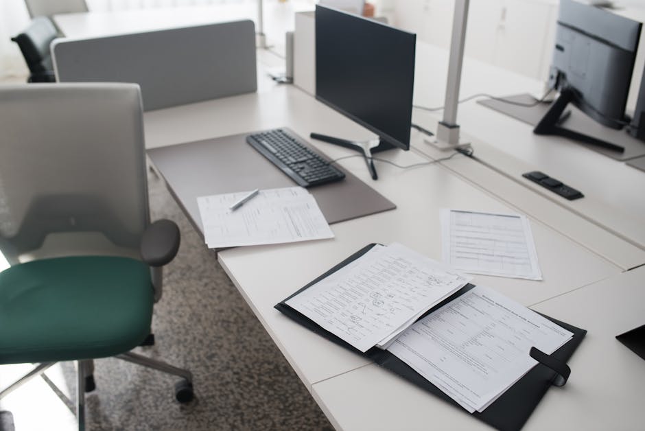 office desk paperwork