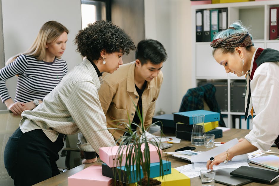 office teamwork brainstorming
