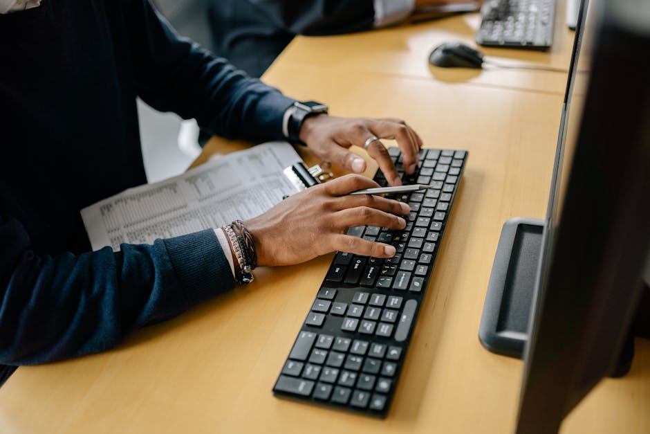 office worker using ai tool