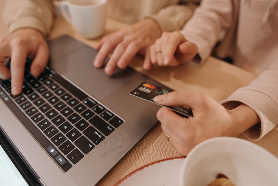 online store laptop coffee