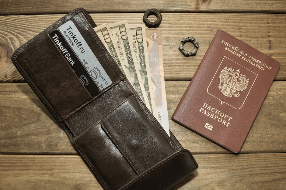 passport and credit cards on table
