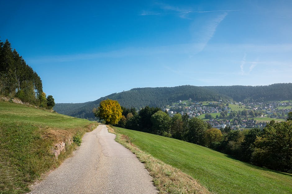 peaceful German countryside path