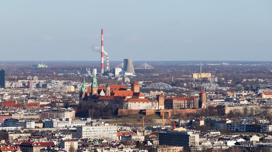 Poland city panorama