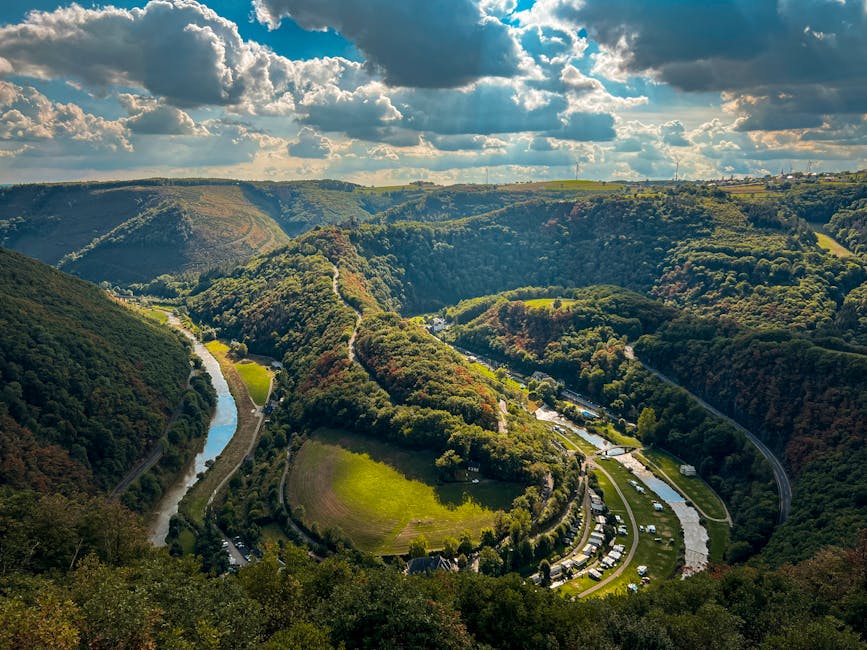 roztocze landscape with winding river