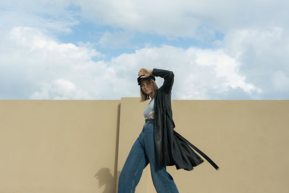stylish woman wearing trench coat