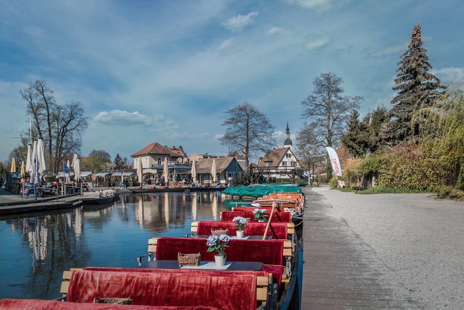 traditional spreewald canal boat