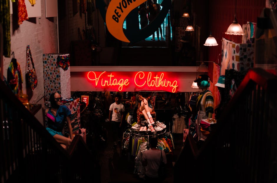vintage clothing store interior