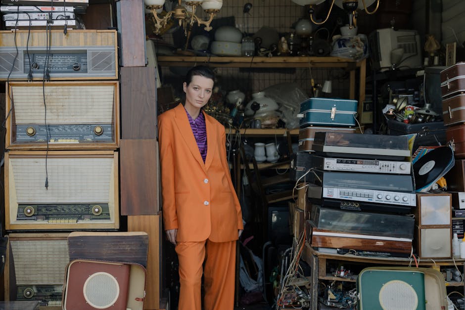 woman  at second hand store