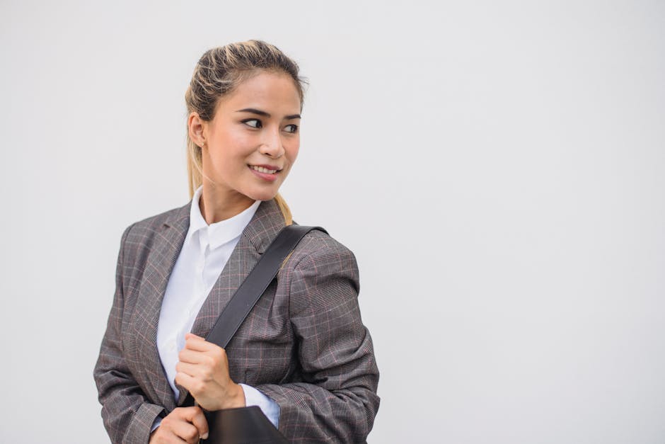 woman wearing blazer