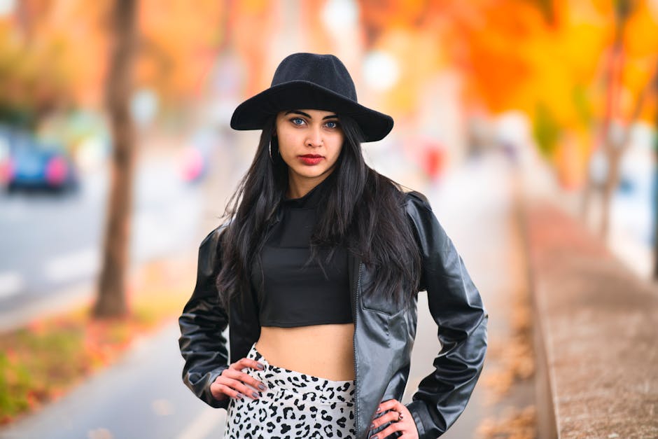 woman wearing fall outfit