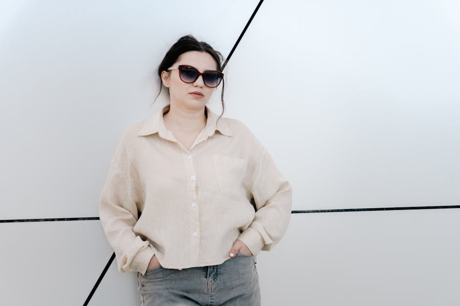 woman wearing neutral minimalist outfit