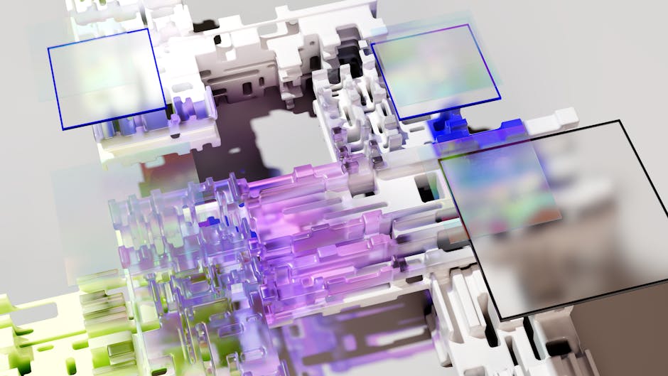AI algorithms on screens futuristic