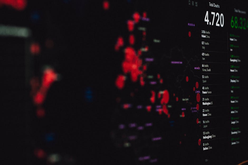 AI data analytics glowing screen Ukraine map