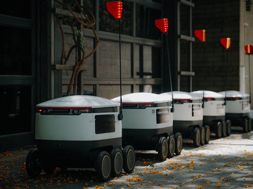 AI powered robot harvesting crops