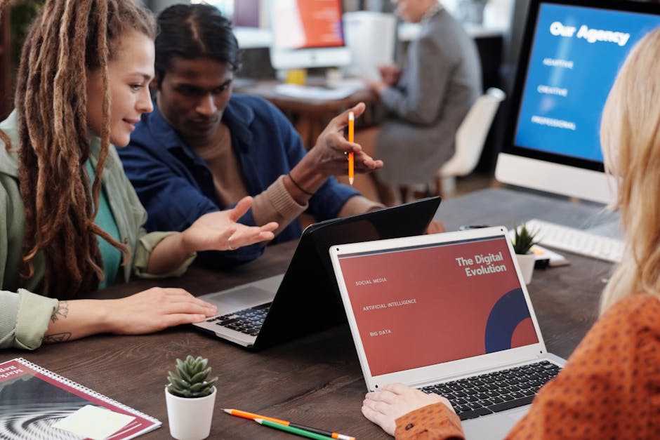 business team collaborating digital transformation