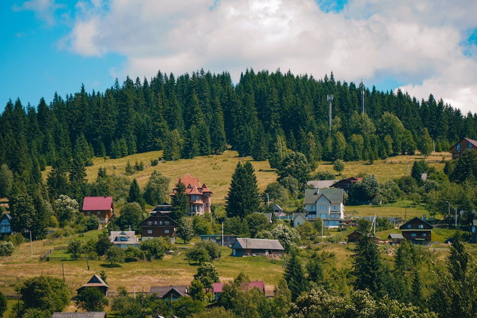 Carpathian mountains rural village