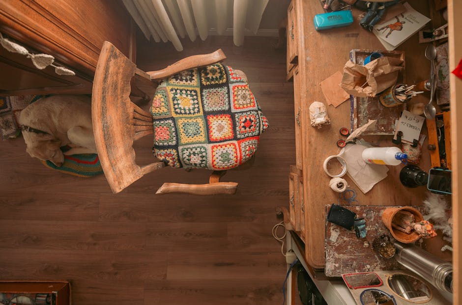 cluttered versus minimalist room comparison