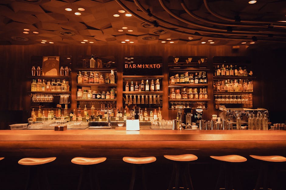 Cozy cocktail bar interior