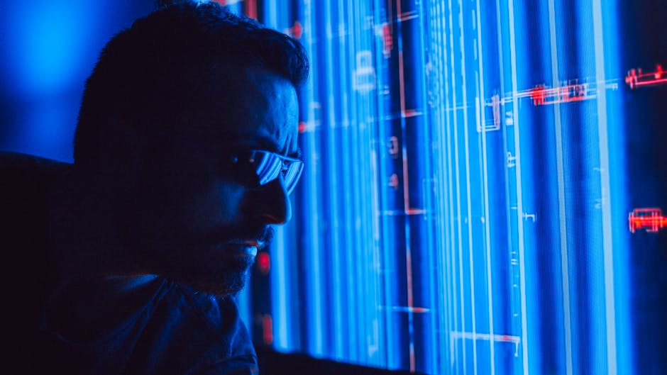 cybersecurity professional analyzing data