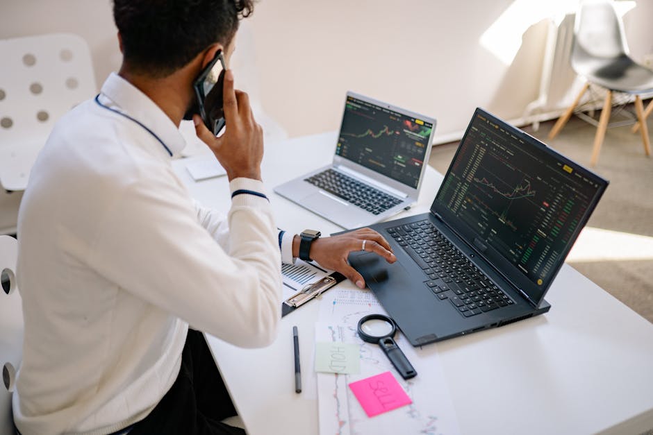 Data scientist analyzing algorithms
