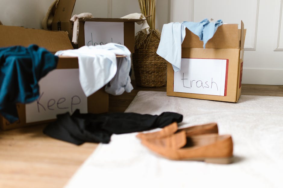decluttering process modern home