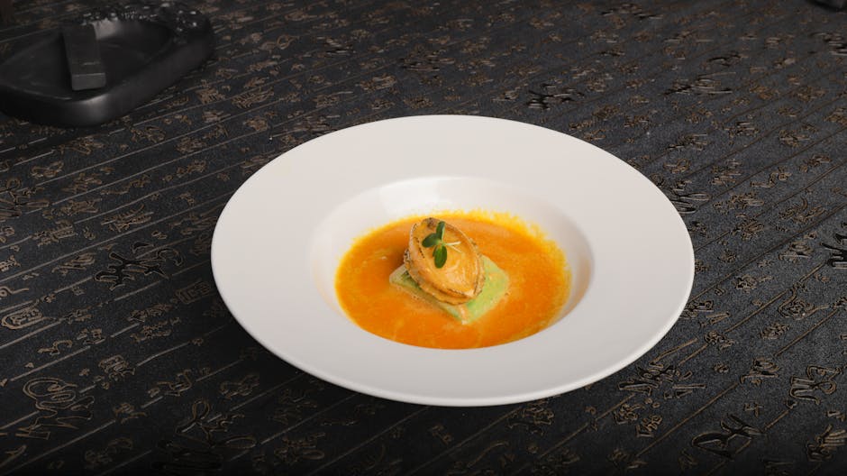 gourmet seafood restaurant table