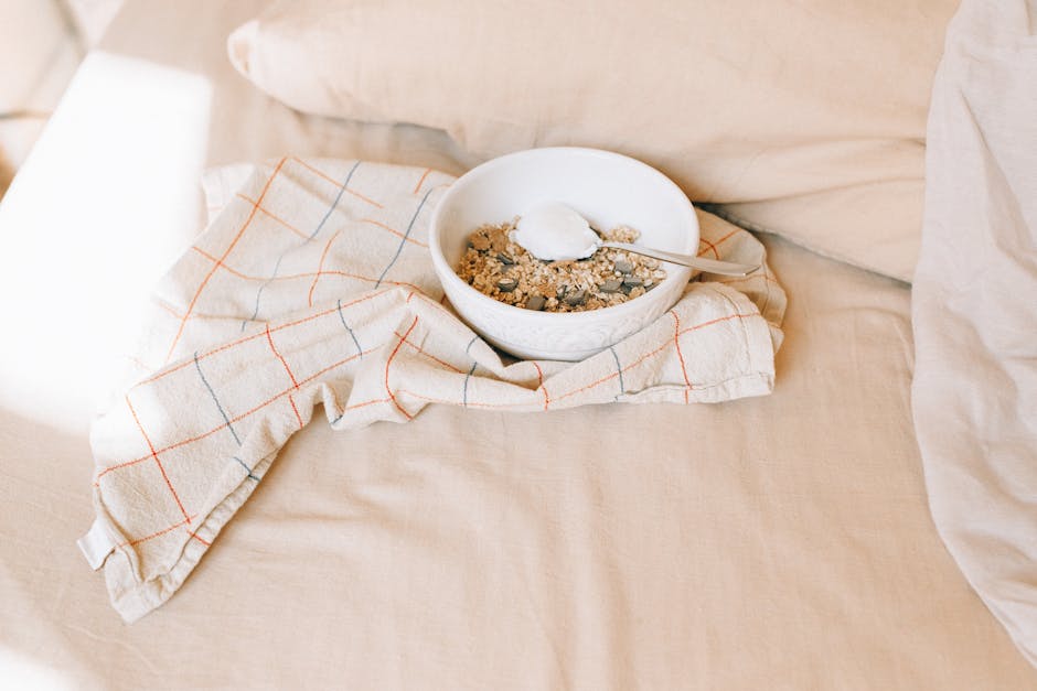 healthy breakfast in a cozy kitchen