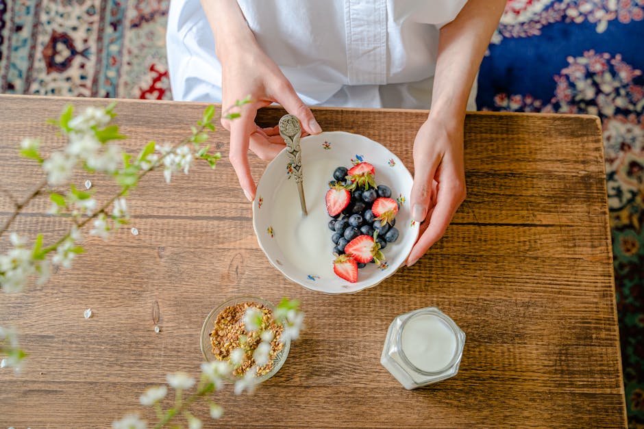 healthy breakfast table