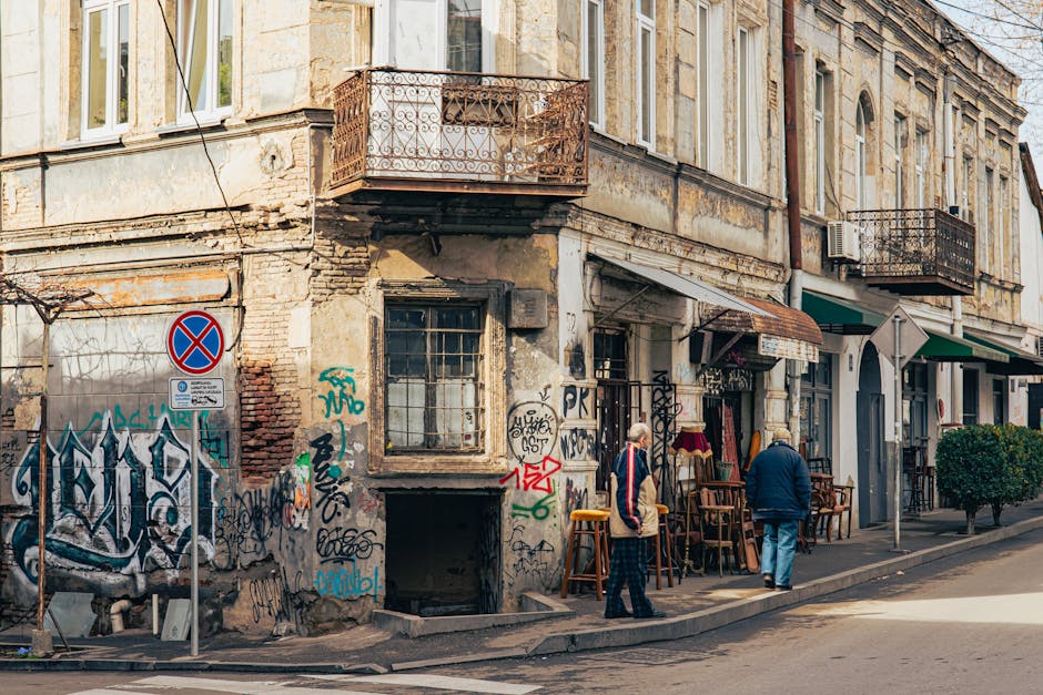 Odessa old town vibrant street fashion