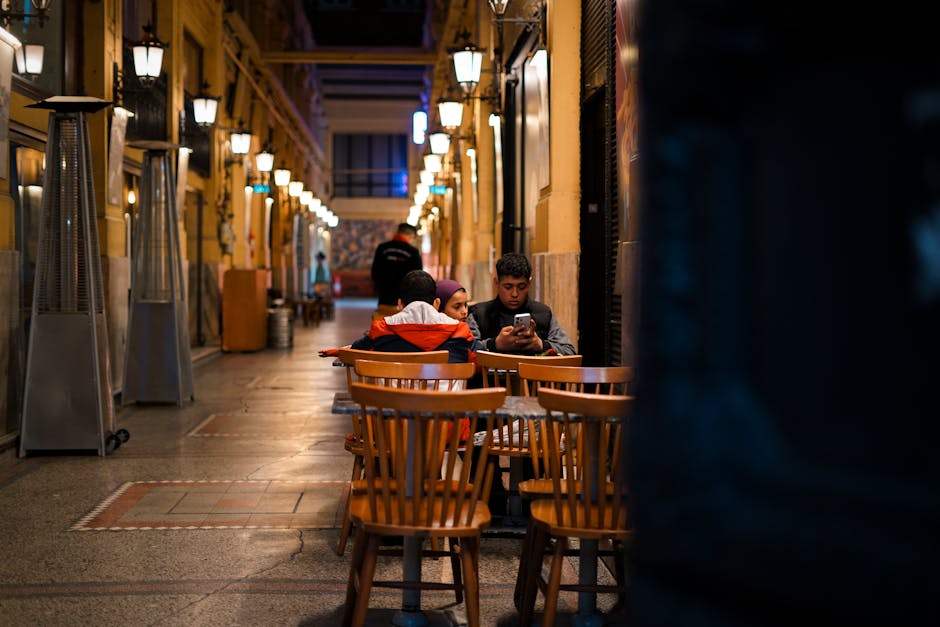 people connecting in cozy cafe
