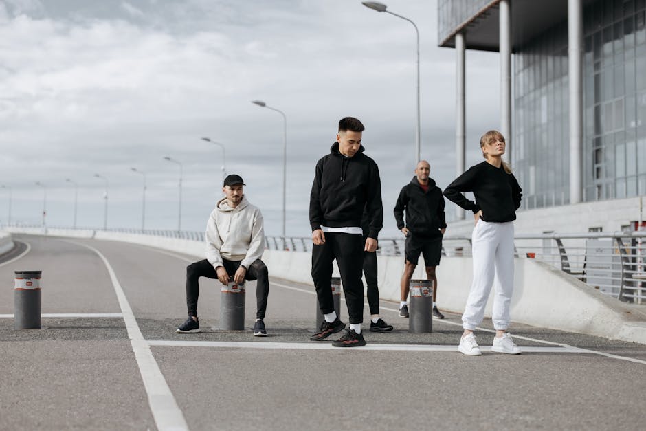 People in stylish streetwear Ukraine