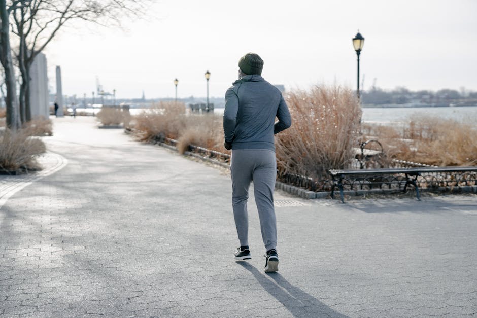 person jogging in park