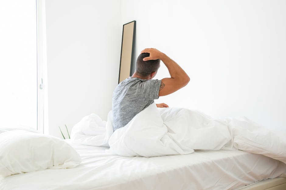 Person stretching before bed