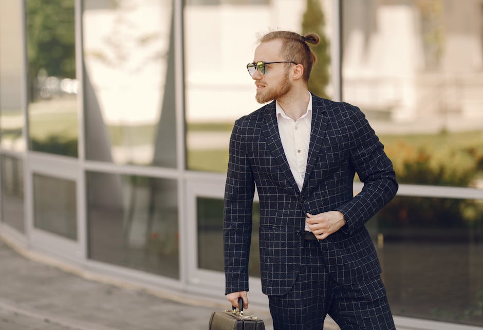 Stylish man in modern suit