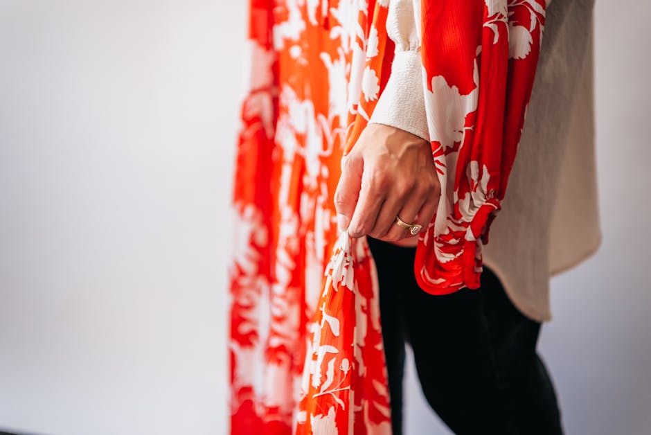 summer dress fabric textures close up