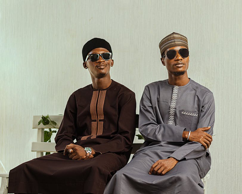 Table comparing men's fashion styles, traditional and modern