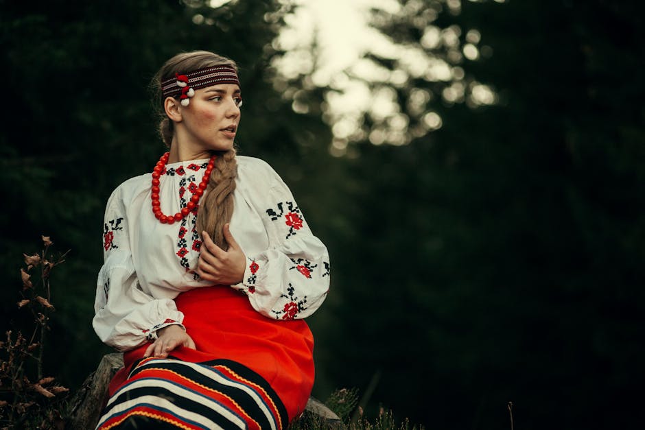 Traditional Ukrainian embroidered textiles
