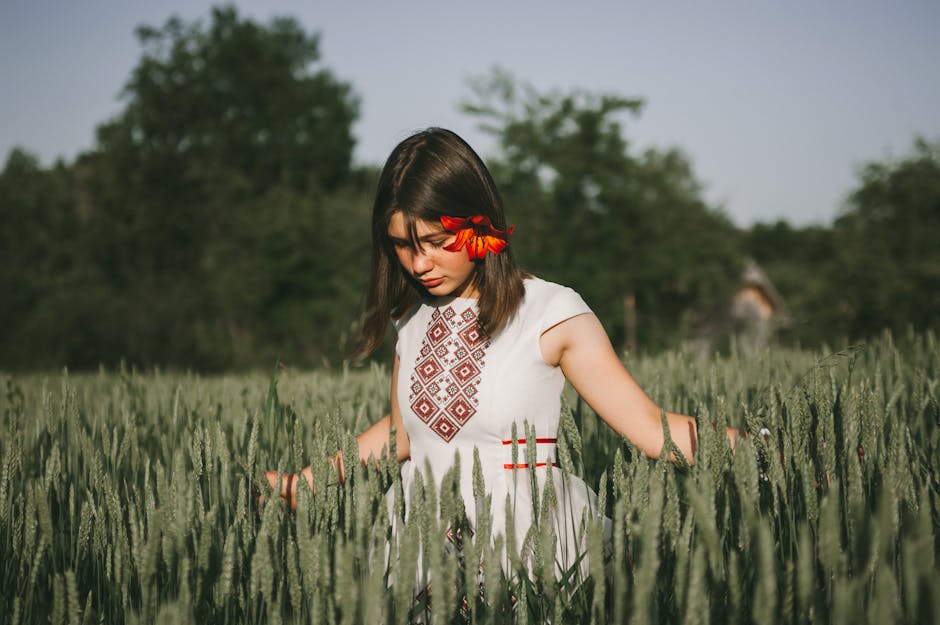 Traditional Ukrainian embroidery modern dress