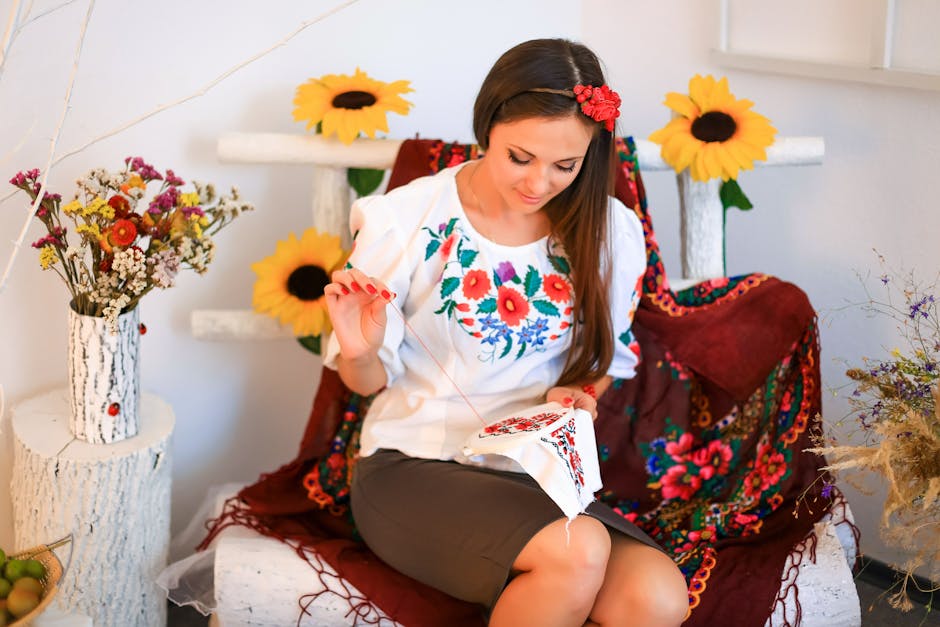 traditional Ukrainian embroidery workshop