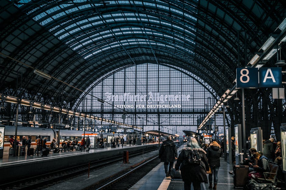 train station bustling europe