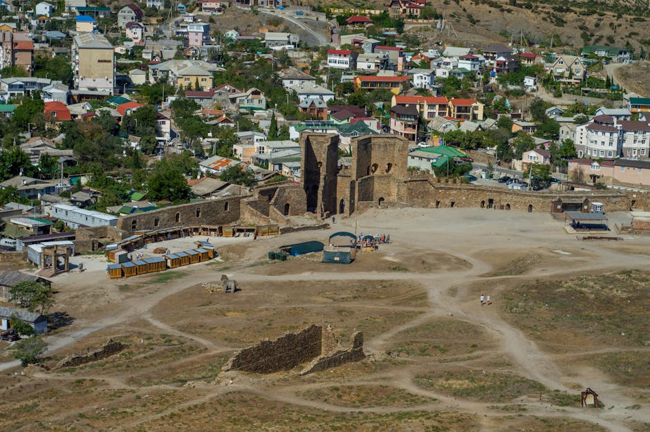 Ukraine historic fortress aerial