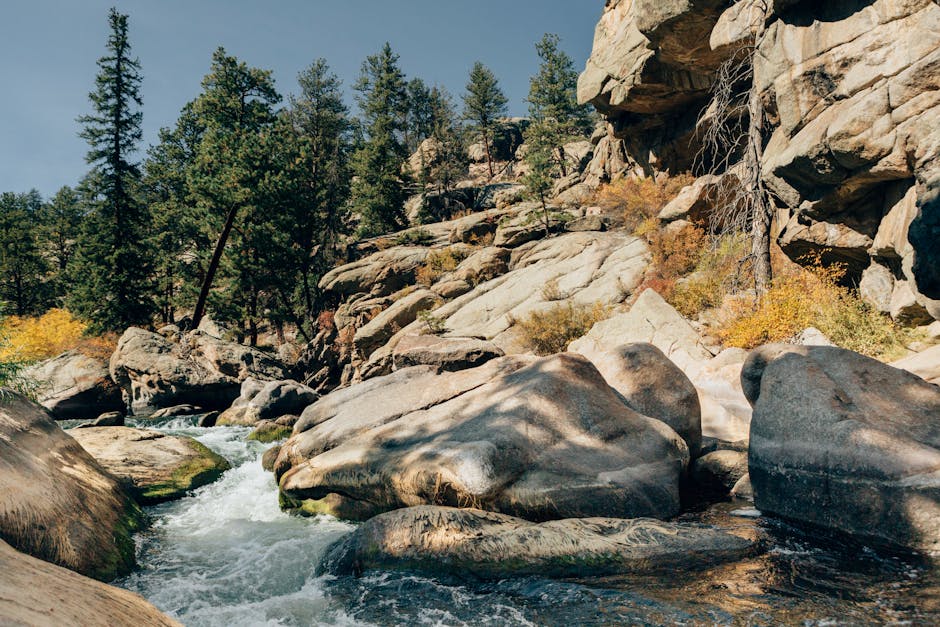 Ukrainian canyon river granite